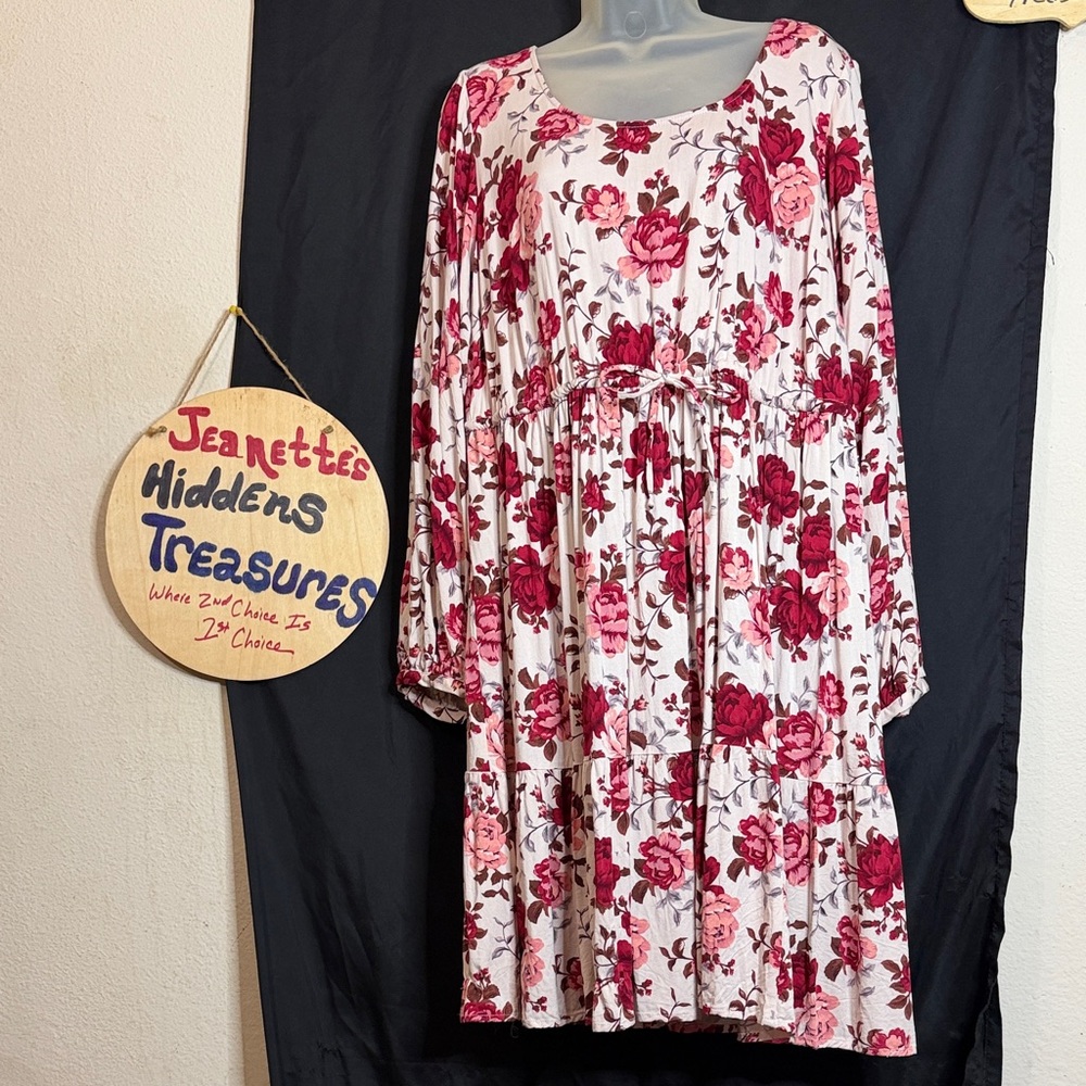 💥NEW ITEM💥 Torrid Pink and Red Floral Maxi Dress